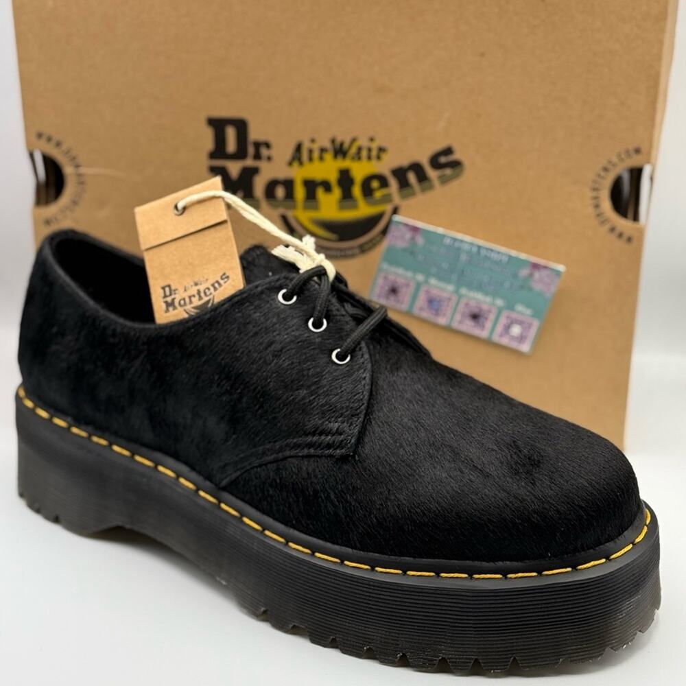 DR MARTENS HAIR-ON 1461 QUAD OXFORDS (12M)